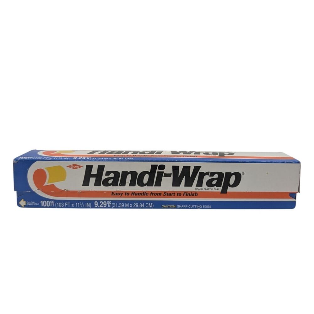 1980's Unopened Dow Handi-Wrap Plastic Wrap 100 Sq Ft Vtg New NOS Movie Prop
